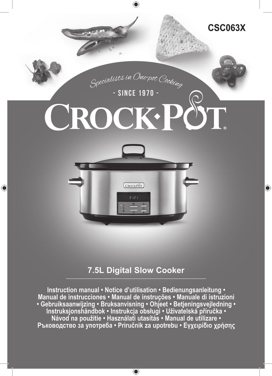 CrockPot - Slowcooker - 7,5L - afbeelding 2