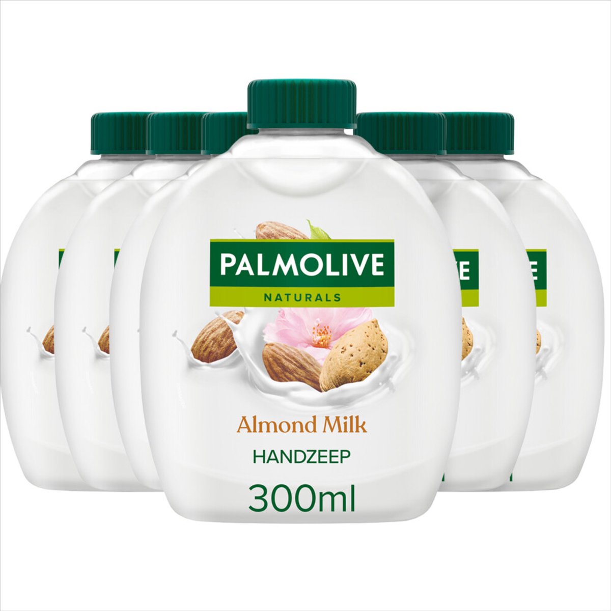 Palmolive Handzeep Naturals Navulling Amandel Melk - 6 x 300 ml - Voordeelverpakking