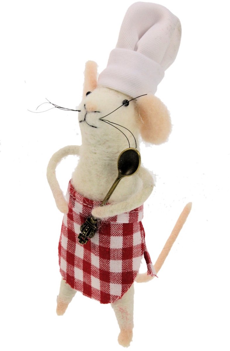 Muis chef vilt 5x7x15cm