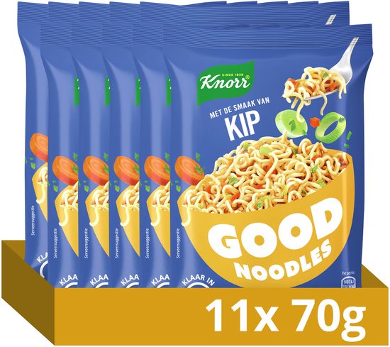 Knorr Good Noodles - Kip - zonder kunstmatige kleurstoffen en conserveermiddelen - 11 x 70 g