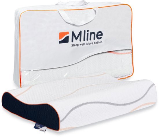 M line Wave Pillow – ergonomisch hoofdkussen – neksteun met golfvorm – optimale uitlijning – voor rug- en zijslapers – 13 cm hoog