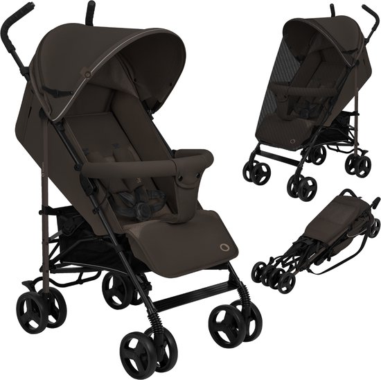 Lionelo Elia - Buggy - Lichte 7kg en Duurzame Kinderwagen - Paraplu Buggy - 5-Punts Gordel - Rijke set - Grote Mand - Muskietennet - Geschikt voor Kinderen tot 15 kg - Verstelbare rugleuning tot Ligpositie en voetensteun - van 6 maanden tot 5 jaar