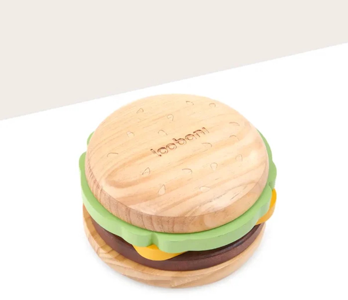 Sensidog 'Juicy Beef Burger' Hondenpuzzel – Interactief Denkspel voor Honden – Houten Puzzelspeelgoed met Snackcompartimenten – Mentale Training & Anti-Verveling