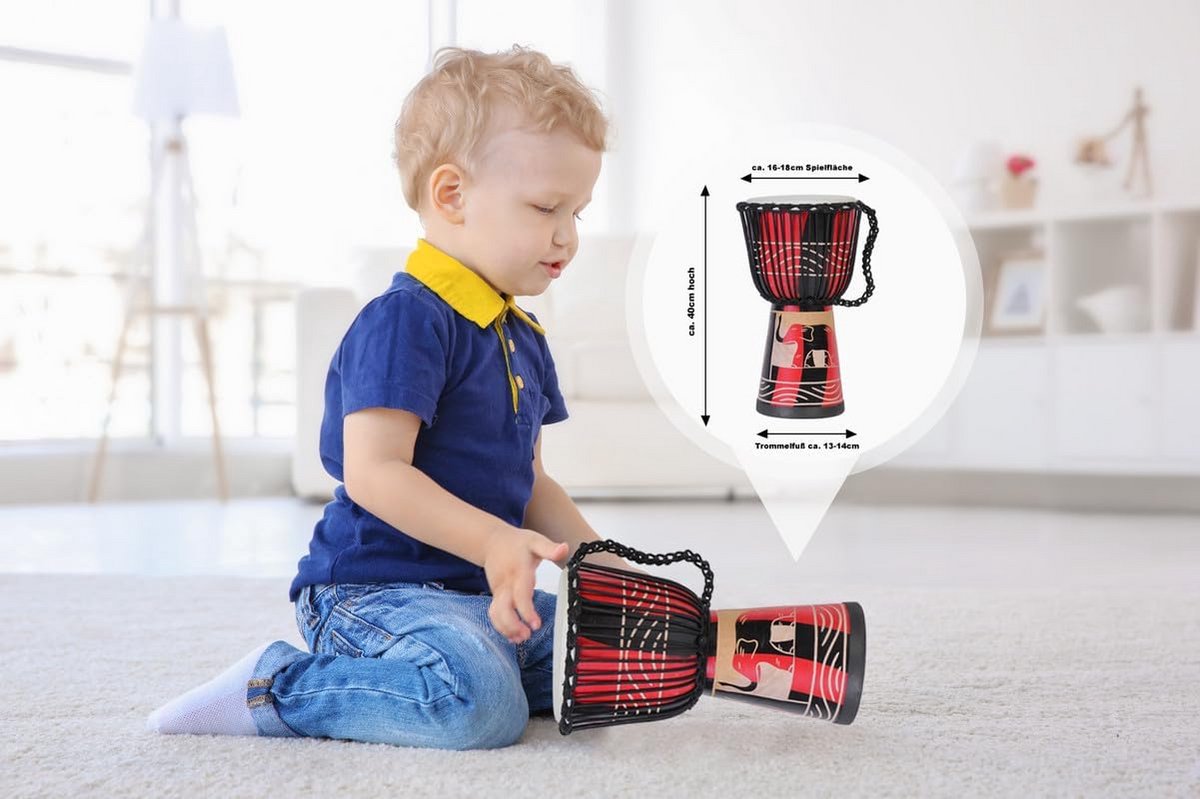 Handgemaakte Houten Djembe Trommel 40cm voor Muziek en Ritme