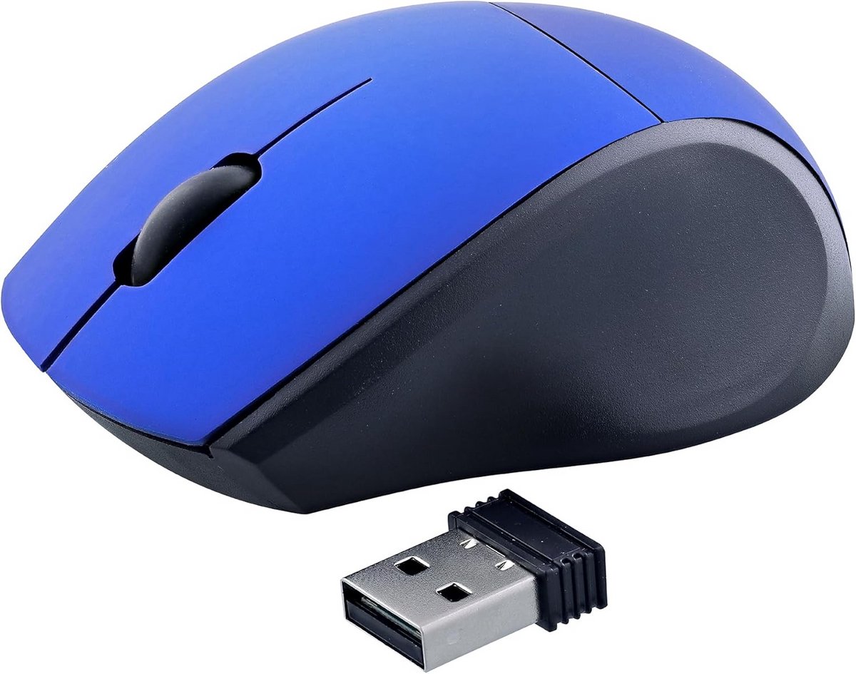 Compact Draadloze Optische Muis Blauw - Mini USB Ontvanger