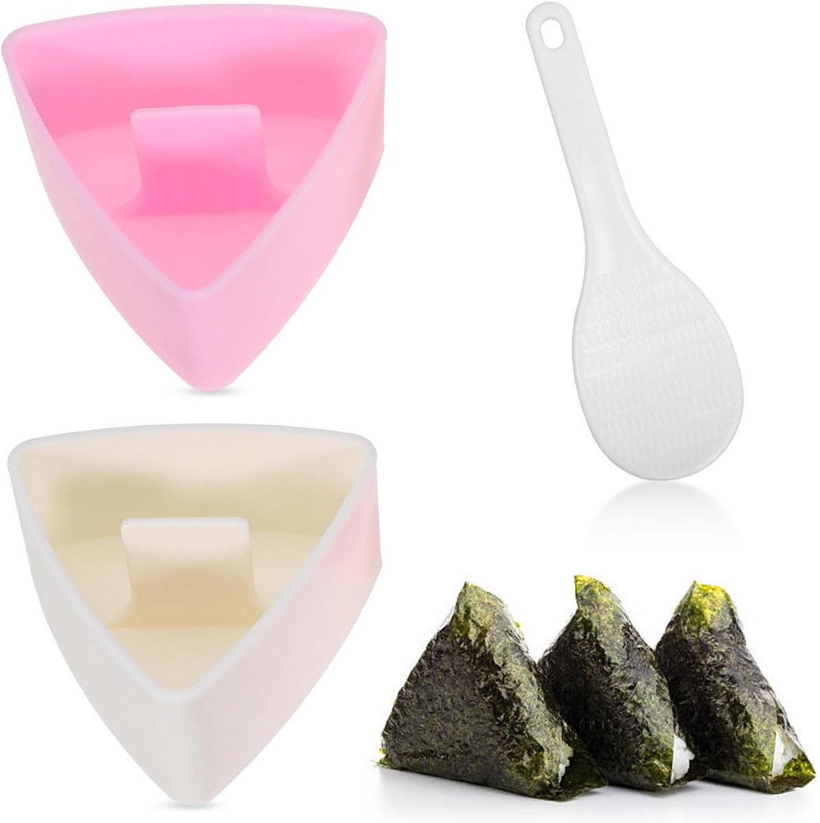 Driehoekige Rijstbal Vormpjes Set voor Authentieke Onigiri en Sushi