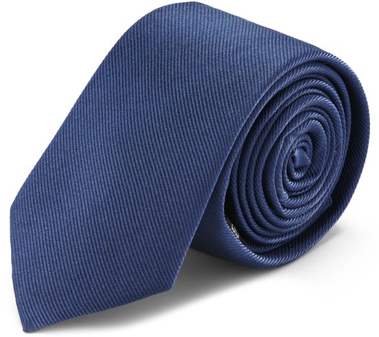 Cravate bleu marine en sergé de soie 6 cm