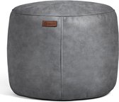 Casacomfy ModiPouf – Pouf rond – Blanc plat – Repose-pieds – Aspect cuir