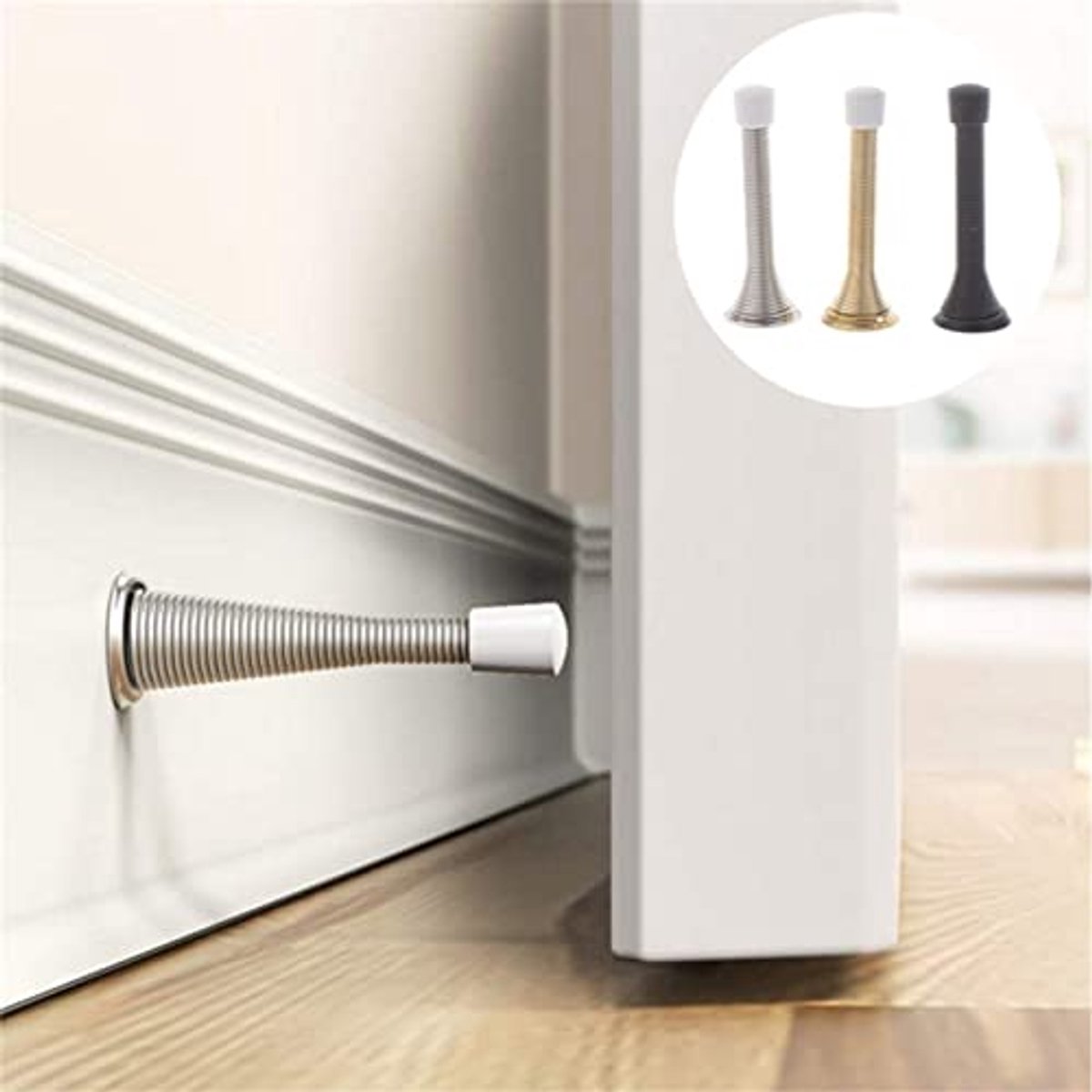 5 stks Chrome Zilver Lente Deurstop Stops Stopper Deurstop Inc Bevestigingen en Schroeven