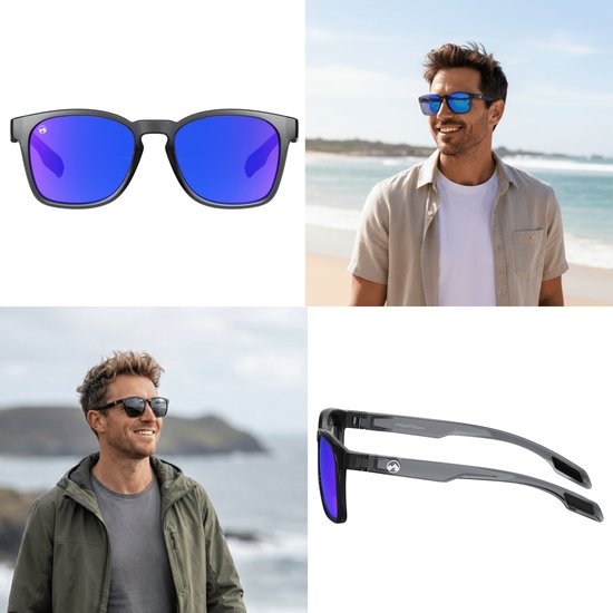 MowMow Vortex Zonnebril - Gepolariseerd - Heren - Dames - Grijs transparant frame van MowMow — afbeelding 3