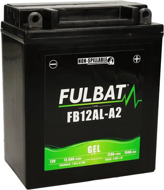 Fulbat YB12AL-A2 Motor Accu 12V 12.6Ah – Gel SLA Accu | Onderhoudsvrij