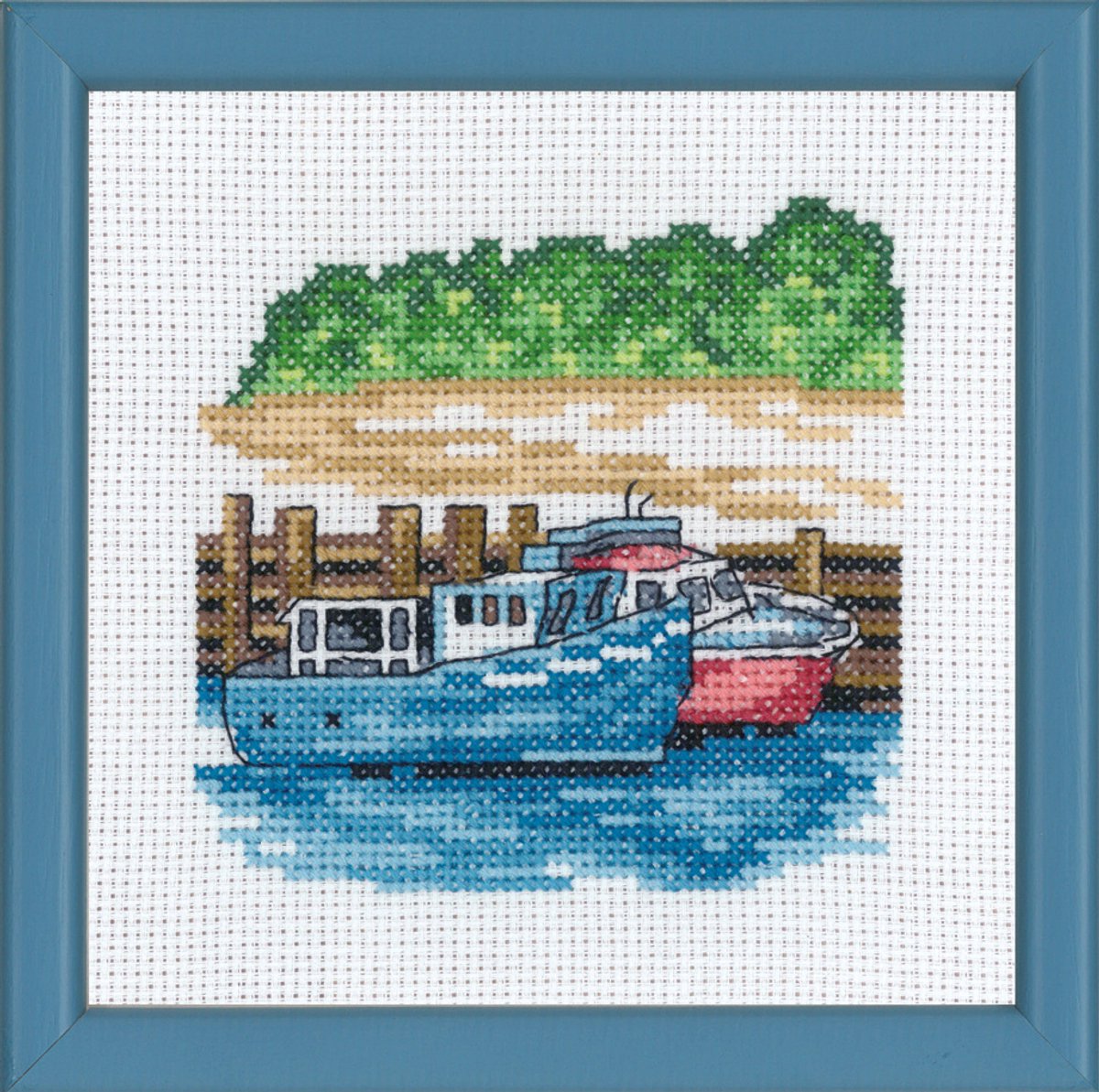 Permin borduurpakket Blue boats 13-8117