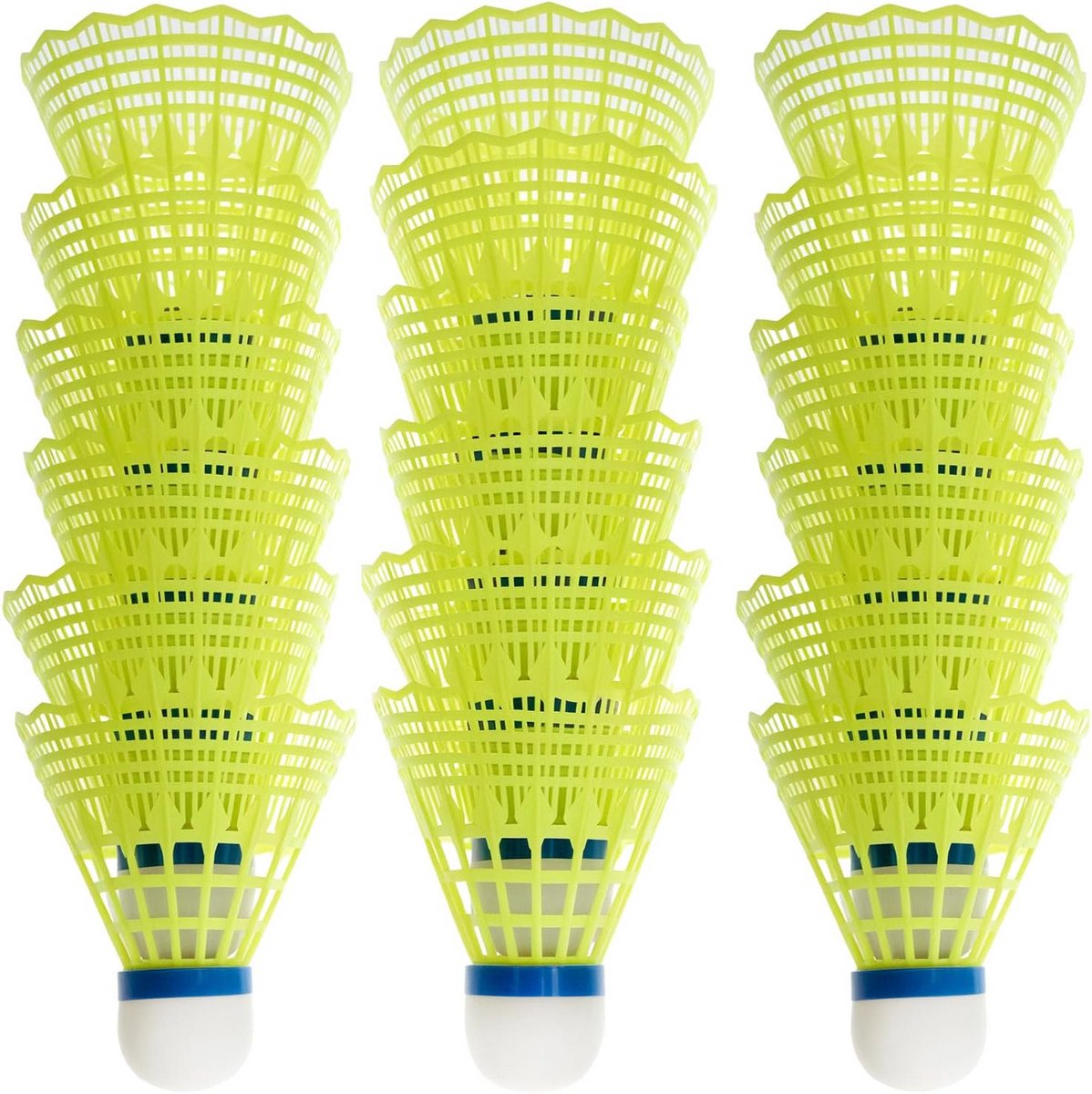18 Delige Set Badminton Shuttles Nylon Structuur Hoge Impact