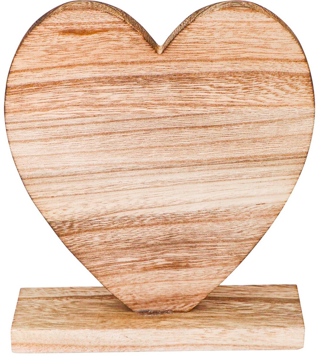 CHAKS - Houten Hart Tafeldecoratie 20,5 x 18,5 cm op Voet