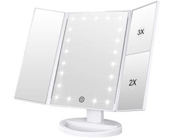 DnA® Vanity Spiegel - Hollywood Spiegel - Bright Beauty Vanity Makeup Spiegel - Wit - 28cm x 18cm x 7cm