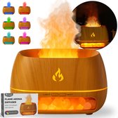 Boncy® Himalaya Fire - Zoutsteen Lamp Aroma Diffuser - Luchtbevochtiger met Licht-opties - Aromadiffusers Geurverspreider Vernevelaar - Aromatherapie Aromadiffusers - Geschikt voor etherische olie - Verdamper Verstuiver