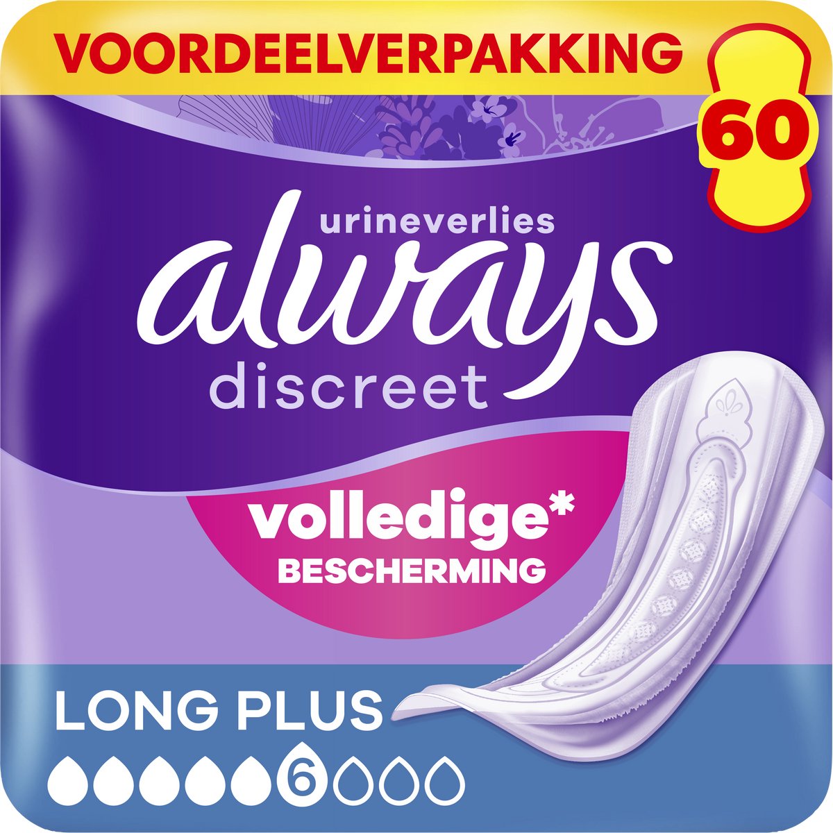 Always Discreet Long Plus - Verband Voor Urineverlies Dames - 3 x 20 Verbanden