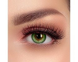 Beauty® kleurlenzen - Bali Green - jaarlenzen met lenshouder - groene contactlenzen