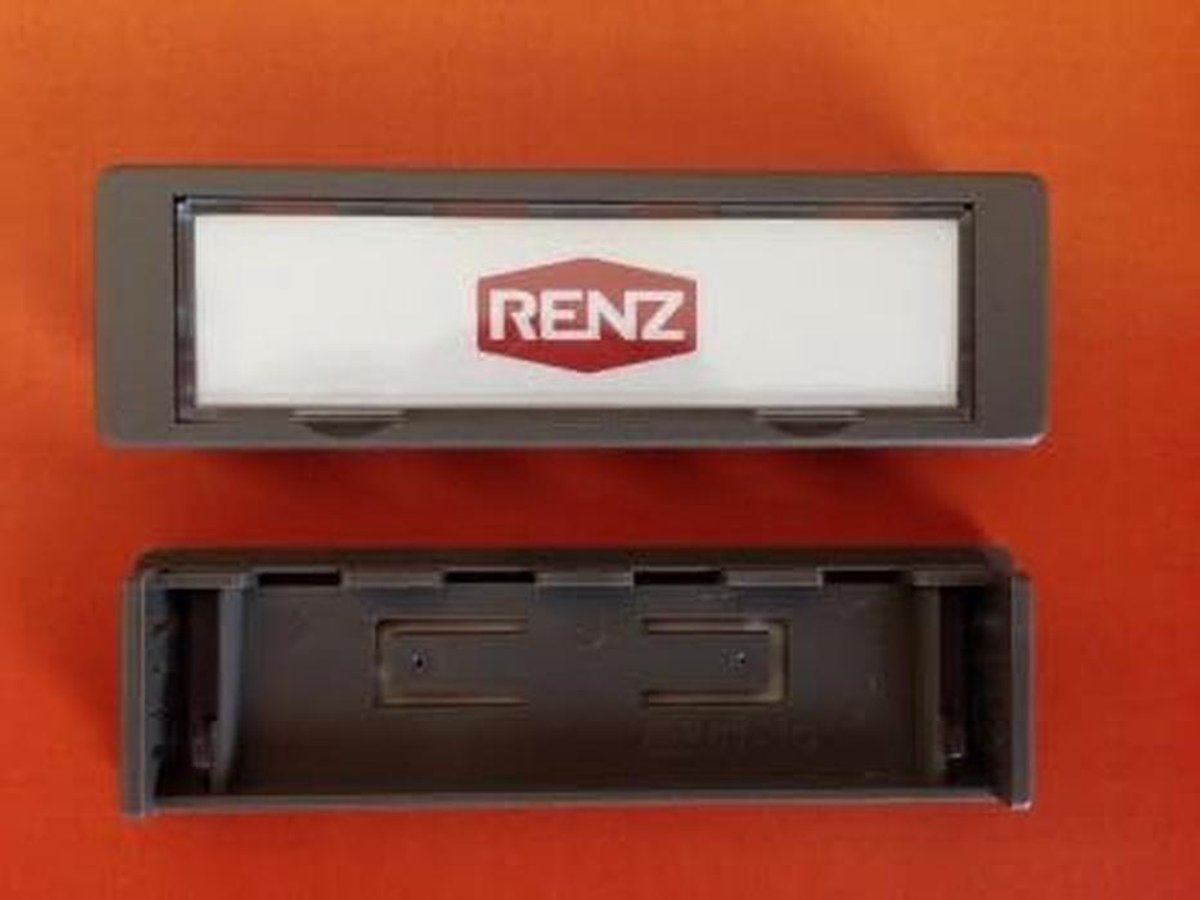 Naambordje Inlegplaat Grijs voor Naamplaatjes 75 x 22 mm