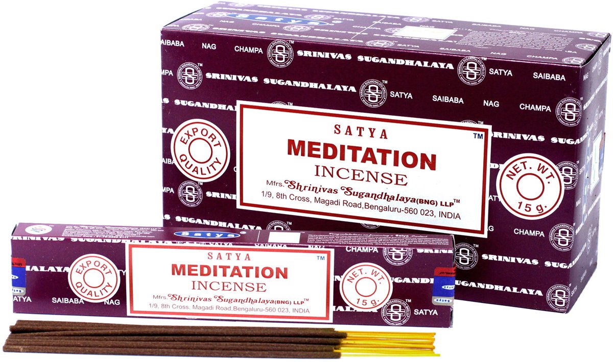 Satya - meditatie - wierook - wierookstokjes - doos 12 pakjes van 15 gram