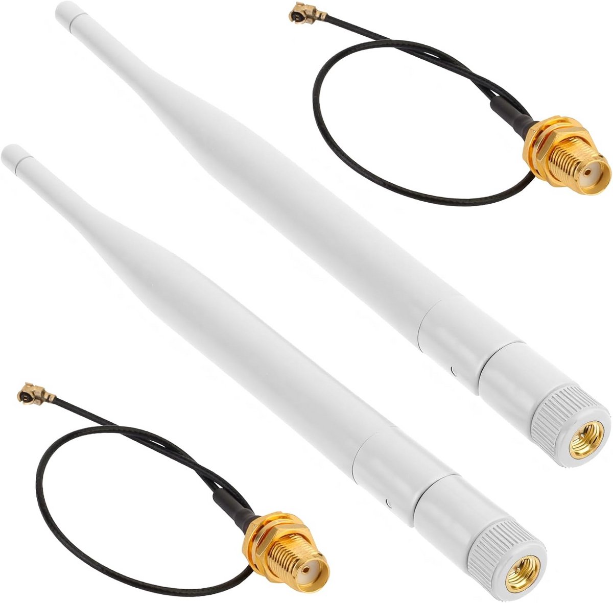 2 Stuks 868MHz LoRa Antenne 5dBi SMA Plug + Adapter Kabel