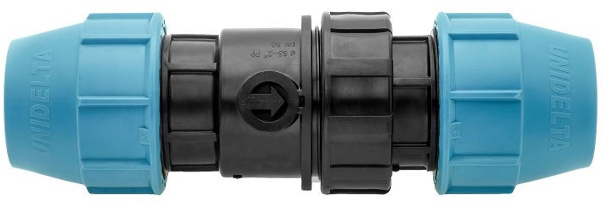 Tyleen terugslagklep Unidelta 50 mm klemwartel KIWA (16 bar)