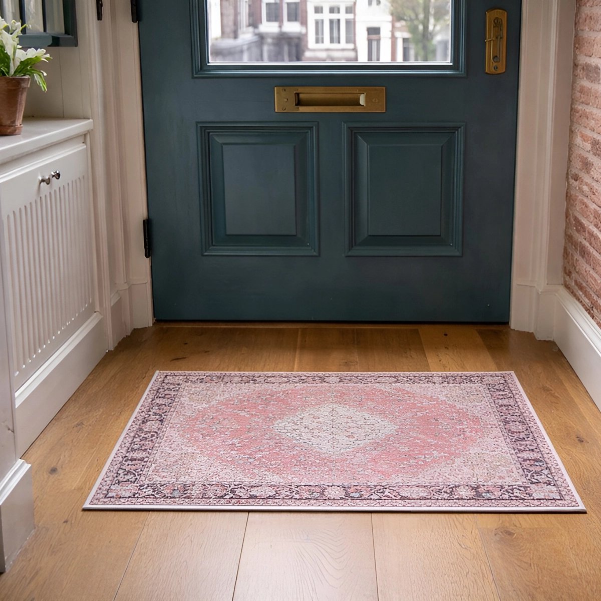 Lavandoux - Deurmat - Izgi - Beige en Terracotta - 50 x 80 cm