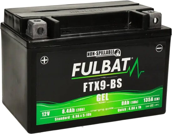 Fulbat FTX9-BS Scooter Accu 12V 8.4Ah – Gel Accu | Onderhoudsvrij & Gebruiksklaar