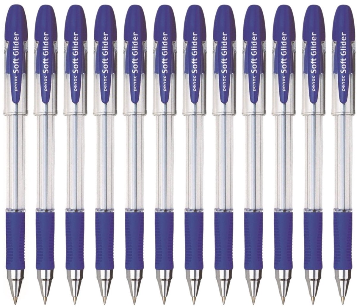 Penac - Soft Glider - Balpen - Blauw - 0.7 mm - 12 stuks