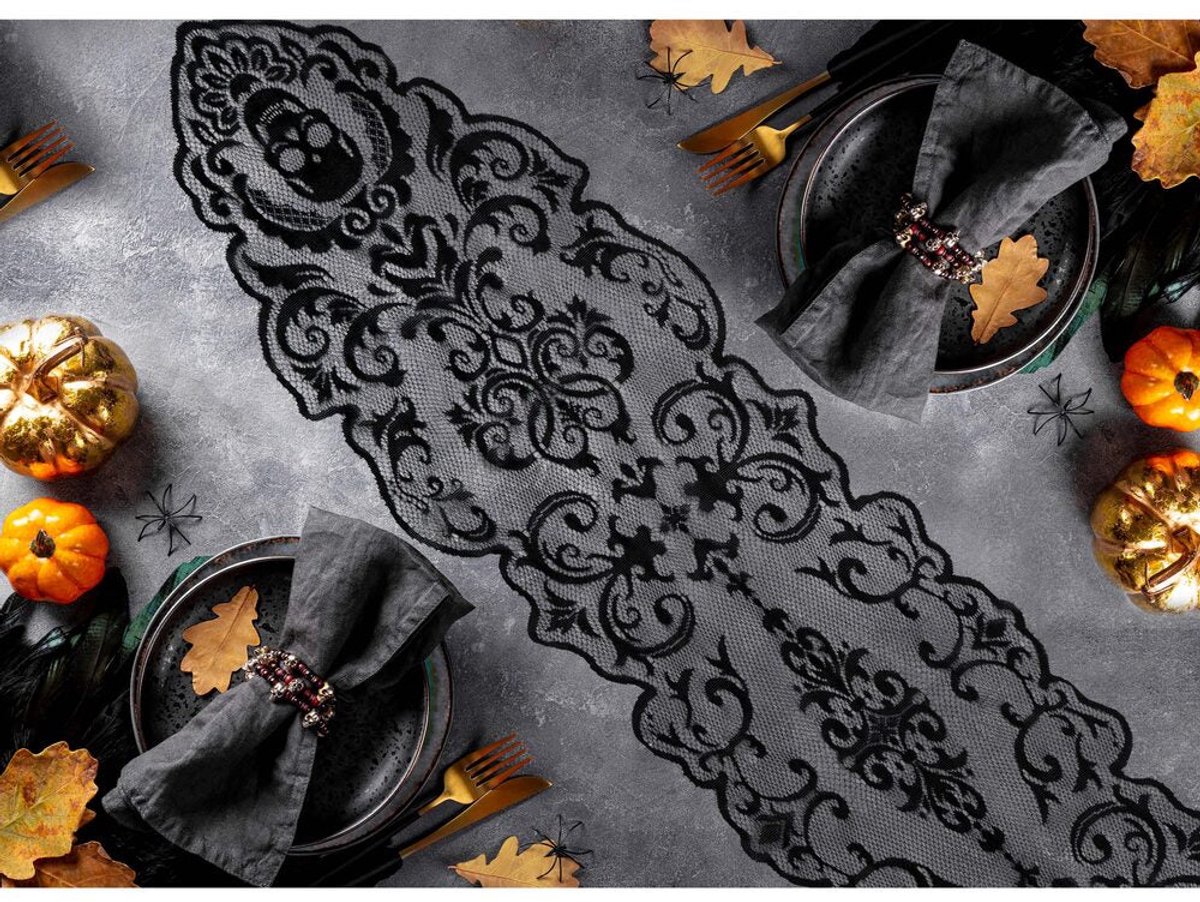 Fiestas Guirca - Tafelloper Halloween Schedels (180 x 35cm)