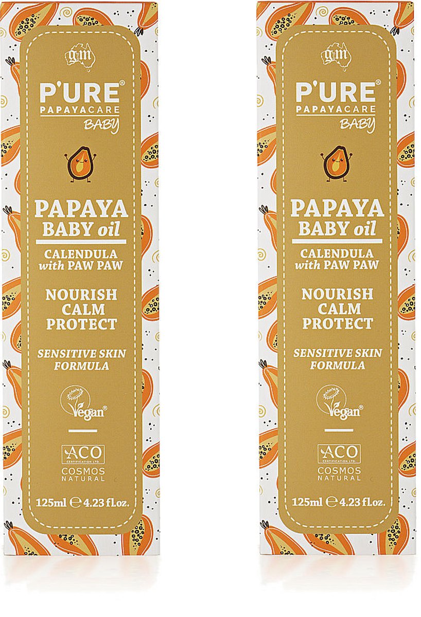 P'ure Papaya care - Papaya Baby Olie- Natuurlijk - 2 Pak