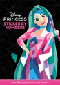 Disney Princess Sticker by Numbers avec Raiponce en rose et sarcelle, formes abstraites.