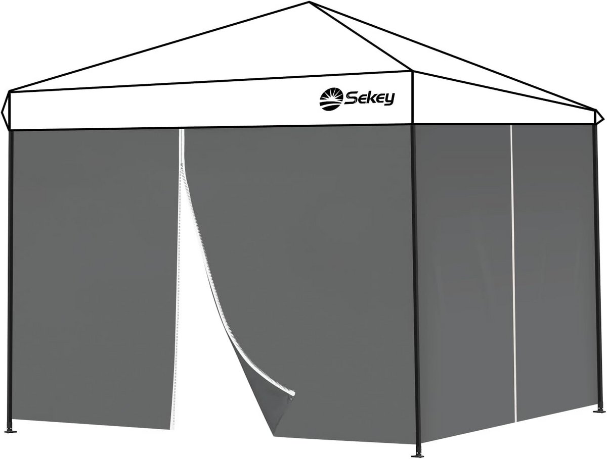 Set van 2 Universele Zijwanden met Ritssluiting voor 3x3m Partytent