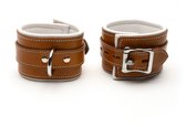 665 Leather - Enkelboeien - Asylum Series Ankle Restraints - Tuig Leer - Afsluitbaar