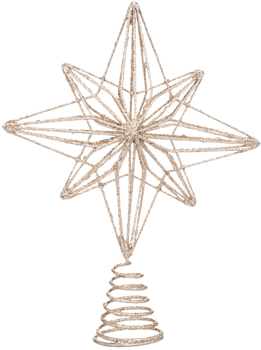 JJA - Kerstboomster 25 cm van goudkleurig metaal