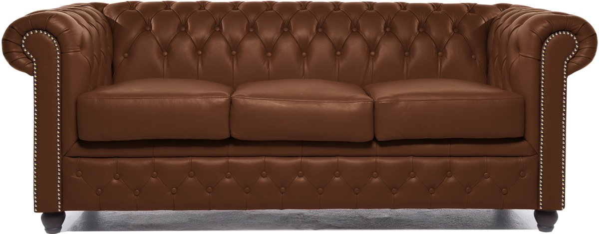 Chesterfield Eco Leather Line - New Brown 2 Tone 3-zits
