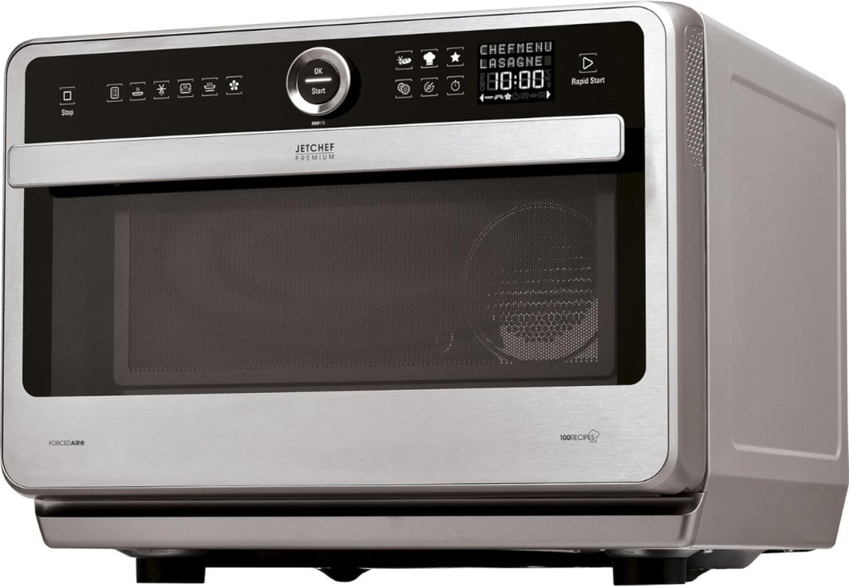 Aura® Stoomoven - Stoomoven Kookboek - Stoomoven Ontkalker - Zwart/Zilver -‎55x 49x 38cm; 27.3 kg