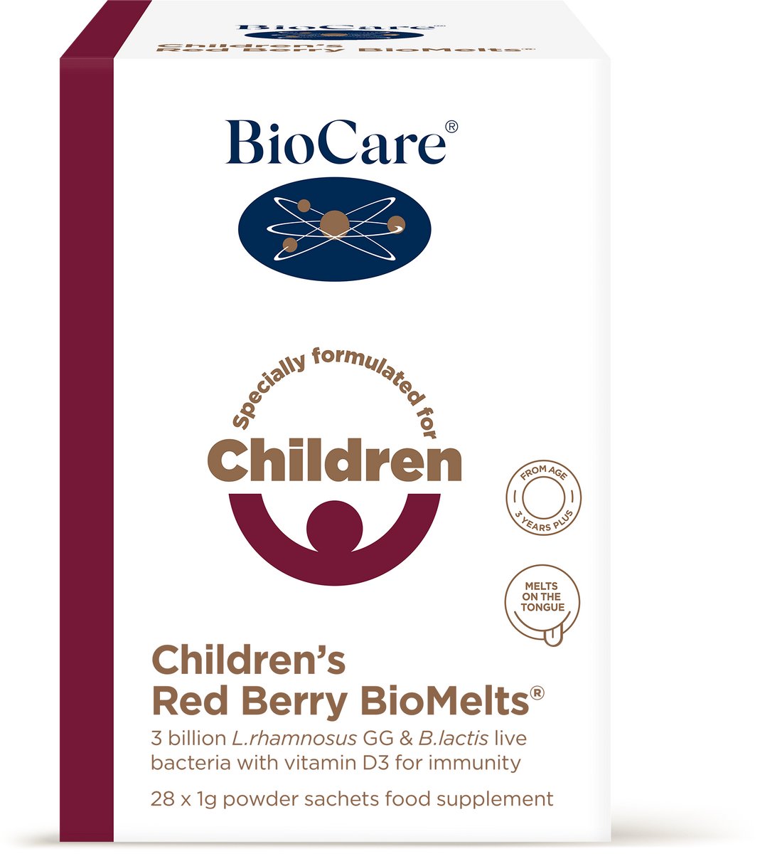 Biocare Rode Bessen Biomelts Voor Kinderen (28 zakjes)