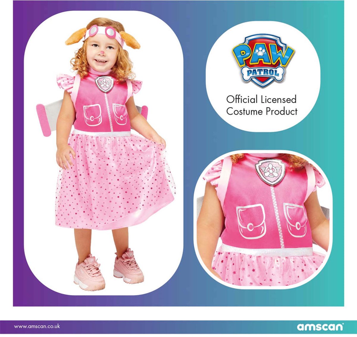 Nickelodeon Paw Patrol Skye Toddler Girls' Hooded Costume Costume Paw Patrol