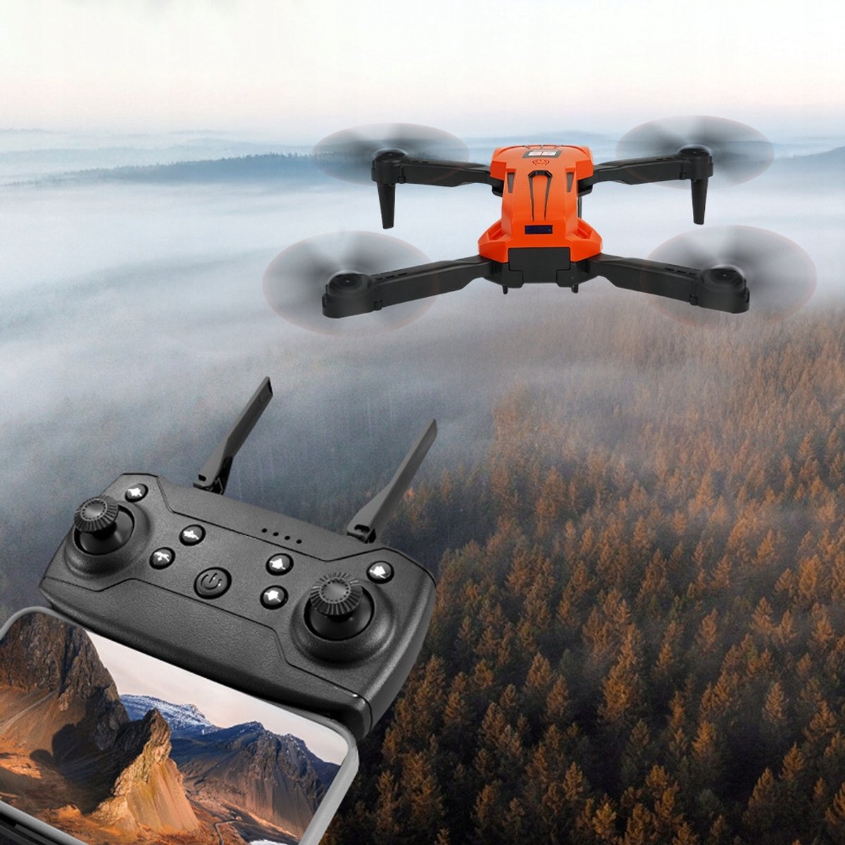 Drone - HD Dual Camera Drone - 4K Camera & 3 Batterijen thumbnail 4