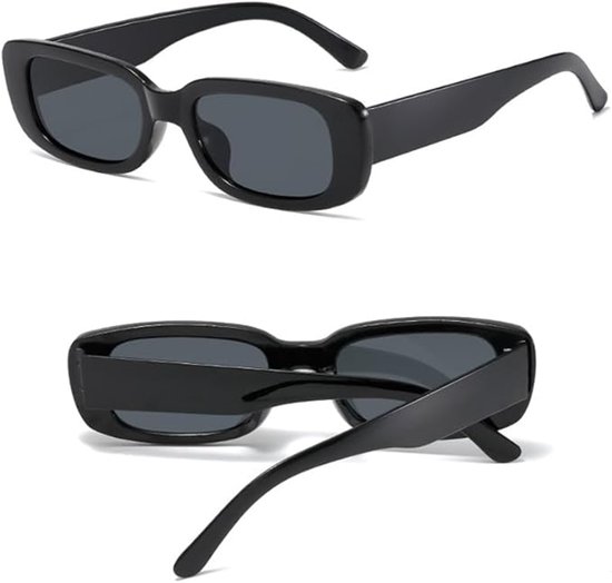 Zonnebril met klein montuur - zonnebril heren gepolariseerd - Stijlvolle zonnebril - Retro zonnebril - Unisex - Trendy brillen - Zwart - PC van Merkloos — afbeelding 5