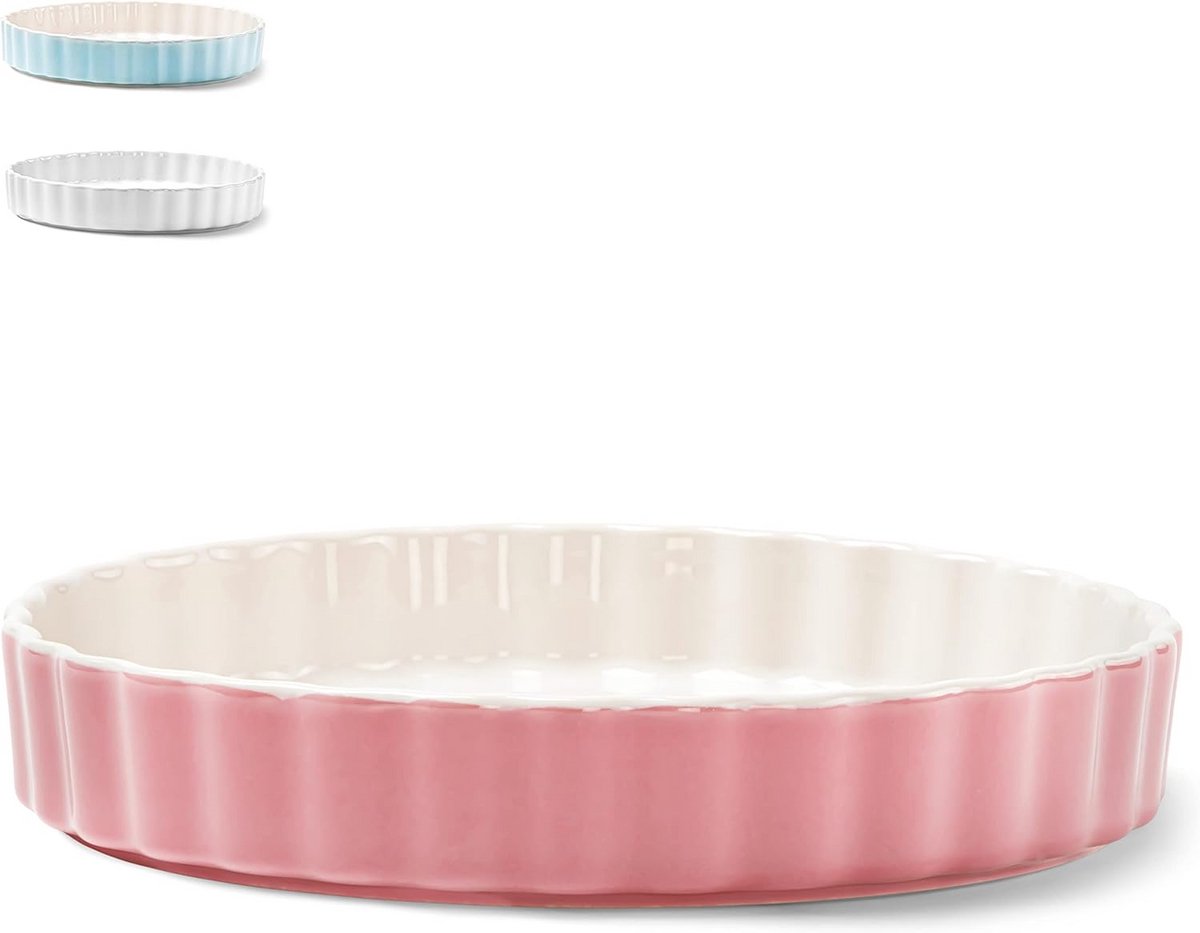 Ronde Keramische Taartvorm Quiche Schaal 28 cm - Non-Stick en Ovenbestendig