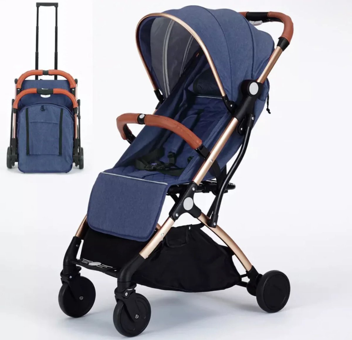 Mogi Products-Luxe Compacte Kinderwagen – Inklapbaar tot Trolley – Lichtgewicht buggy-Handbagage kinderwagen-Trolley buggy-Luxe wandelwagen