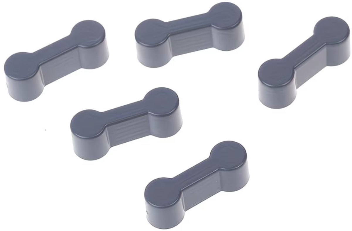 HHHK - Ikea Houten Treinbaan Verbindingsstukken - Voor een naadloze rit - 5 Stuks - Treinbaan - Grijs - Connectors