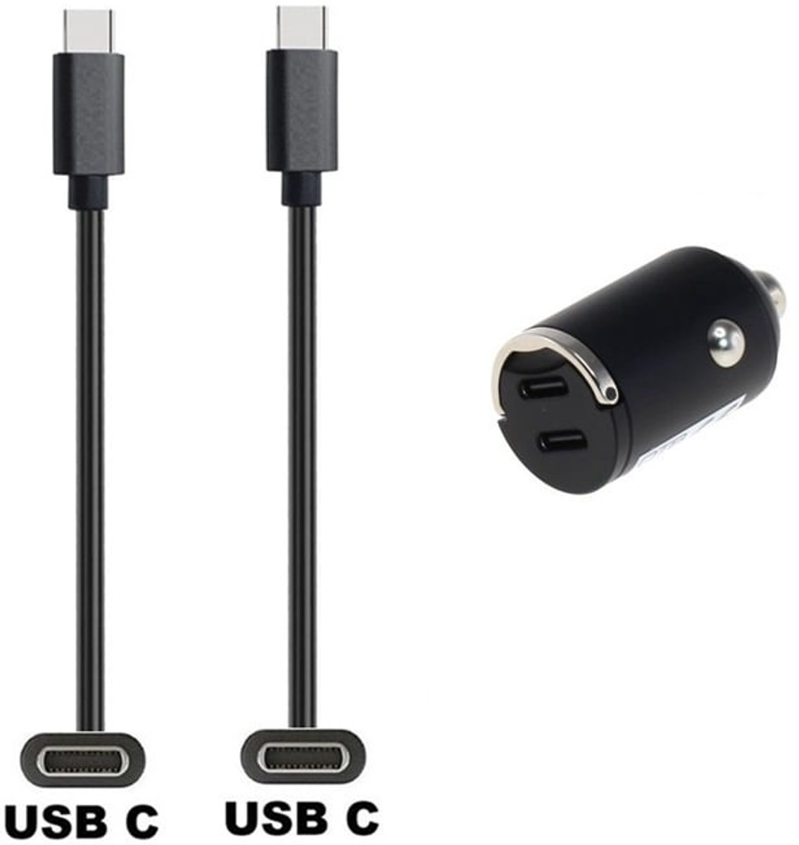 OneOne auto snellader met 2 poorten + 2,0m sterke USB C naar C kabel. 40W (2x 20W) lader. Autolader adapter past op Google Pixel 7, 7 Pro, 8, 8a, 8 Pro, 9, 9 Pro, 9 Pro XL, 9 Fold, 10, 10 Pro, 10 Pro XL, 10 Pro Fold, C, XL