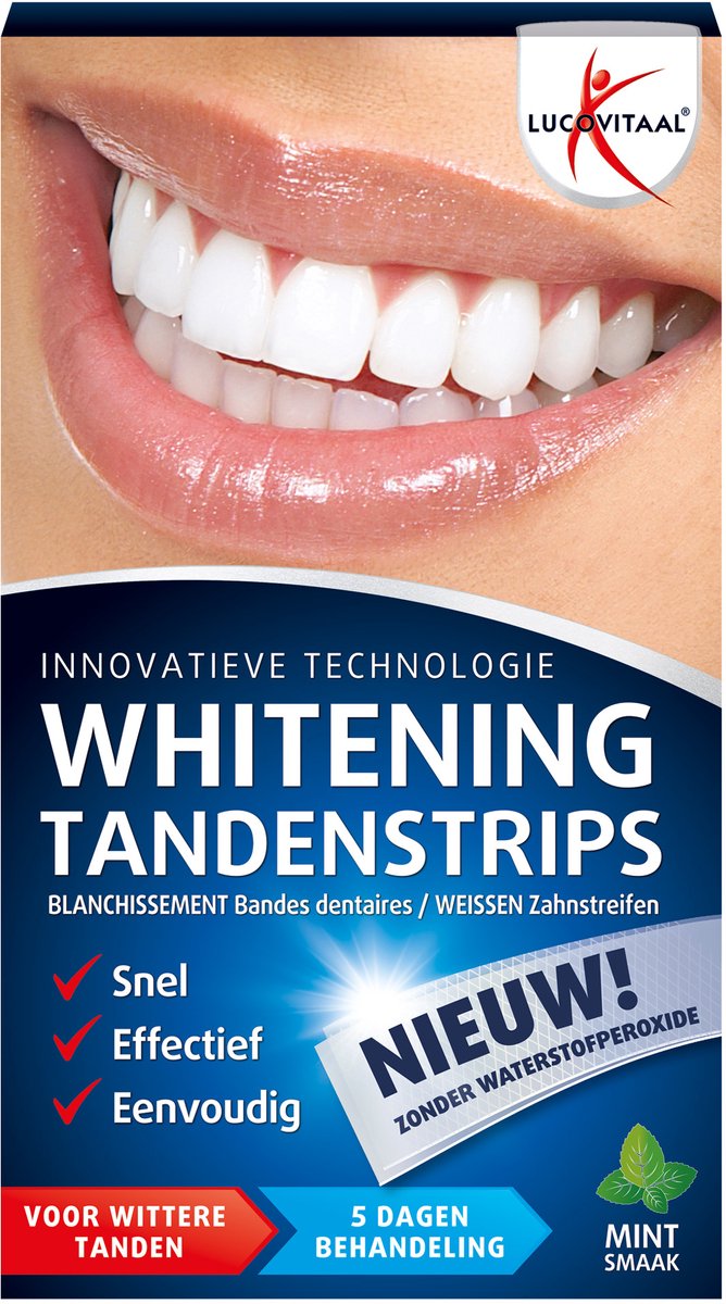 Lucovitaal Whitening tandenstrips - mintsmaak