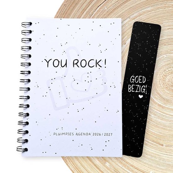 Agenda schooljaar 2026/2027 - schoolagenda Pluimpjes - met gratis goodies - A5 formaat - Liefs op papier