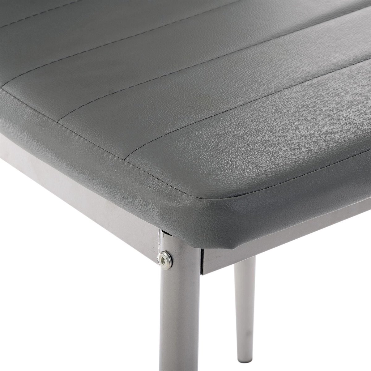 Eetkamerstoel NATHALIE grijs Set van 4 stoelen