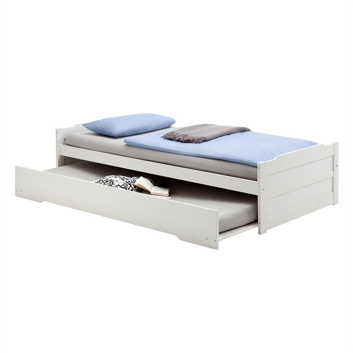 LORENA tandem 190 x 90 cm, wit gelakt