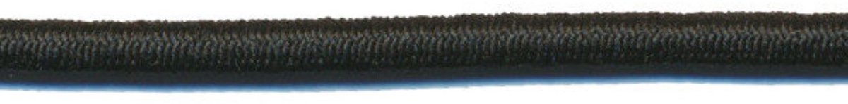 koordelastiek 2,5m - 3mm - zwart - elastiek rond